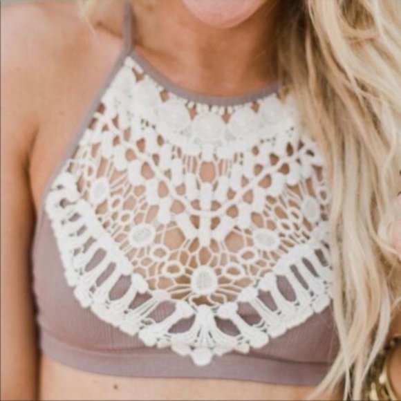 Crochet Bralette Crop Cottagecore Goblincore Fairy - Picture 2 of 6